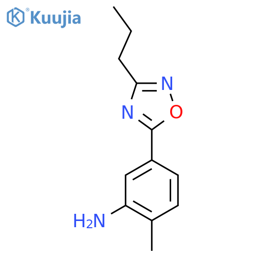 2-Methyl-5-(3-propyl-1,2,4-oxadiazol-5-yl)aniline structure