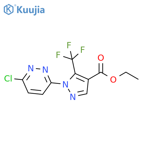 ethyl 1-(6-chloropyridazin-3-yl)-5-(trifluoromethyl)-1H-pyrazole-4-carboxylate structure