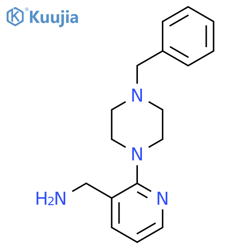 2-(4-Benzyl-1-piperazinyl)-3-pyridinyl-methanamine structure