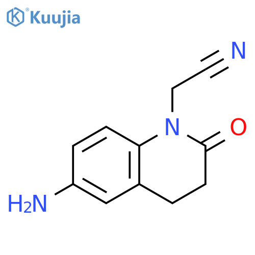 2-(6-amino-2-oxo-1,2,3,4-tetrahydroquinolin-1-yl)acetonitrile structure