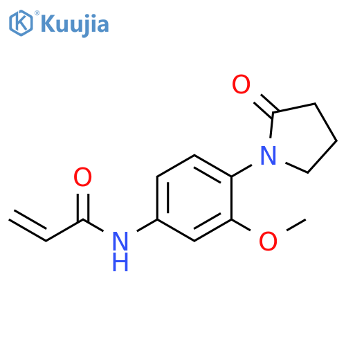 N-[3-Methoxy-4-(2-oxo-1-pyrrolidinyl)phenyl]-2-propenamide structure