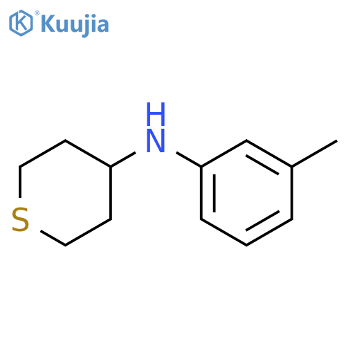 N-(3-methylphenyl)thian-4-amine structure
