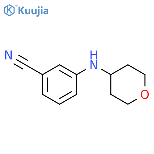 3-[(oxan-4-yl)amino]benzonitrile structure