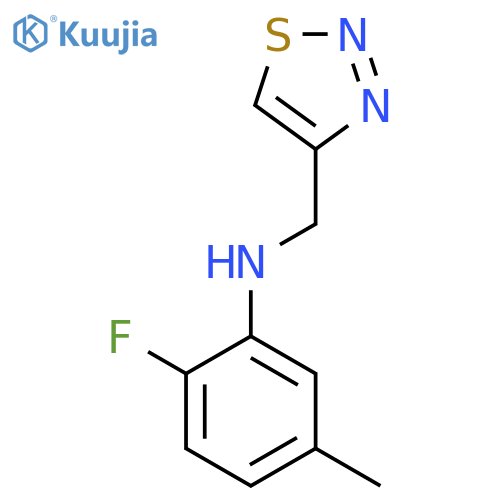 2-fluoro-5-methyl-N-(1,2,3-thiadiazol-4-yl)methylaniline structure
