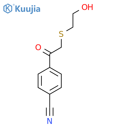 4-[2-(2-Hydroxyethylsulfanyl)acetyl]benzonitrile structure