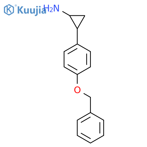 CyclopropanaMine, 2-[4-(phenylMethoxy)phenyl]- structure