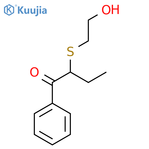 1-Butanone, 2-[(2-hydroxyethyl)thio]-1-phenyl- structure