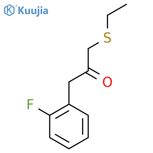 1-(Ethylsulfanyl)-3-(2-fluorophenyl)propan-2-one structure