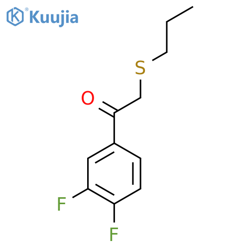 1-(3,4-Difluorophenyl)-2-(propylthio)ethan-1-one structure