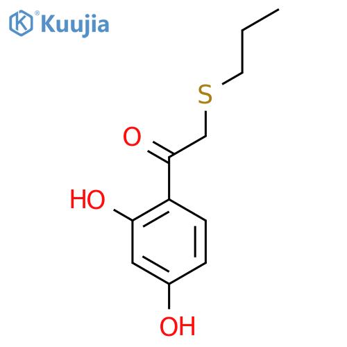 Ethanone, 1-(2,4-dihydroxyphenyl)-2-(propylthio)- structure