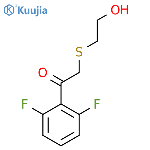 1-(2,6-Difluorophenyl)-2-[(2-hydroxyethyl)sulfanyl]ethan-1-one structure