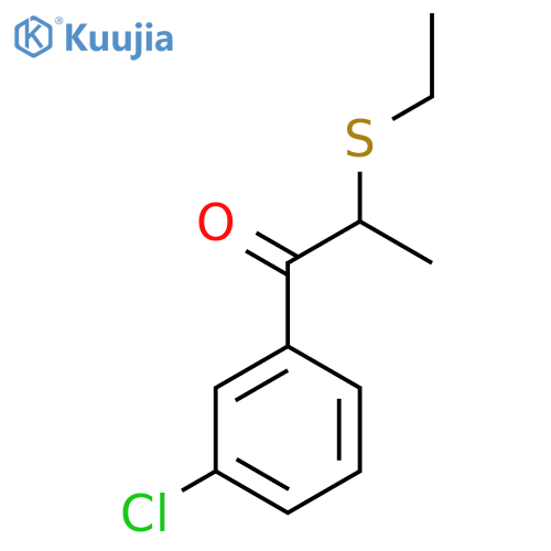 1-Propanone, 1-(3-chlorophenyl)-2-(ethylthio)- structure