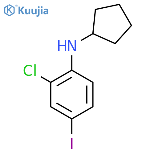 2-chloro-N-cyclopentyl-4-iodoaniline structure