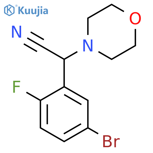 2-(5-Bromo-2-fluorophenyl)-2-morpholin-4-ylacetonitrile structure