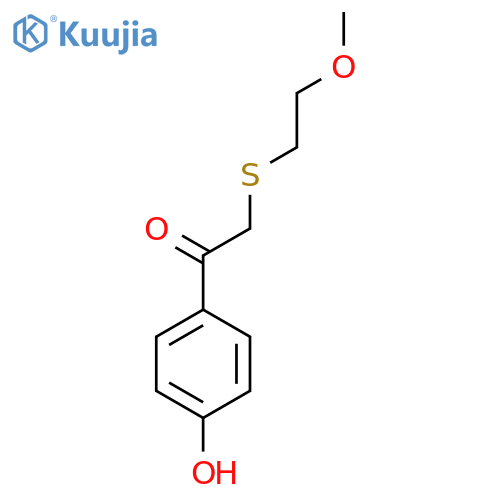 1-(4-Hydroxyphenyl)-2-[(2-methoxyethyl)sulfanyl]ethan-1-one structure