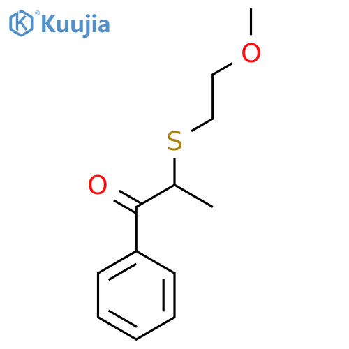 2-[(2-Methoxyethyl)sulfanyl]-1-phenylpropan-1-one structure