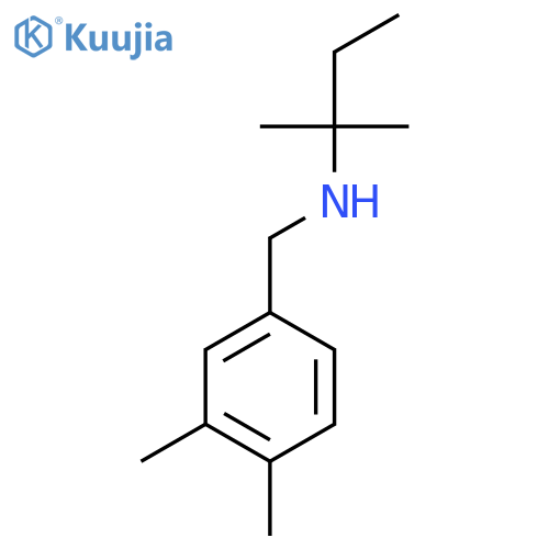 [(3,4-Dimethylphenyl)methyl](2-methylbutan-2-yl)amine structure