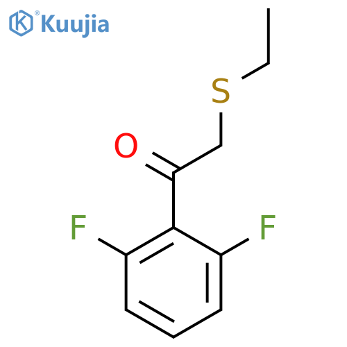 1-(2,6-Difluorophenyl)-2-(ethylsulfanyl)ethan-1-one structure