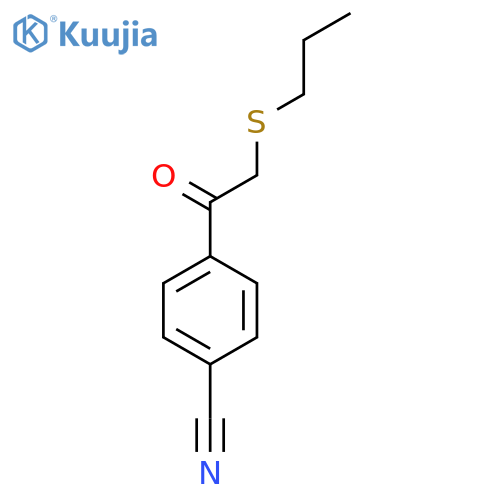 4-(2-(Propylthio)acetyl)benzonitrile structure