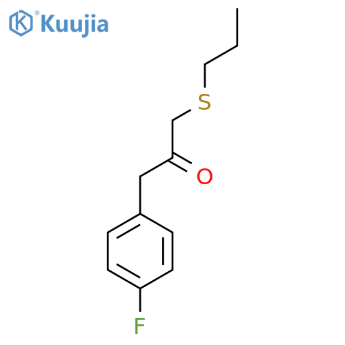 1-(4-Fluorophenyl)-3-(propylsulfanyl)propan-2-one structure