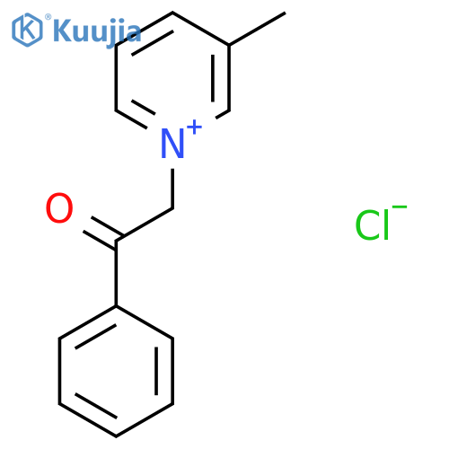 Pyridinium, 3-methyl-1-(2-oxo-2-phenylethyl)-, chloride structure