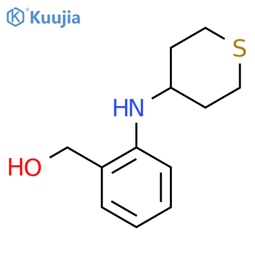 {2-[(thian-4-yl)amino]phenyl}methanol structure