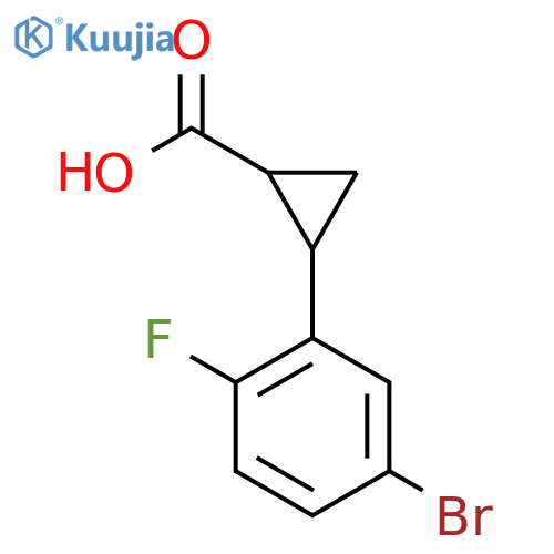 2-(5-bromo-2-fluorophenyl)cyclopropanecarboxylic Acid structure