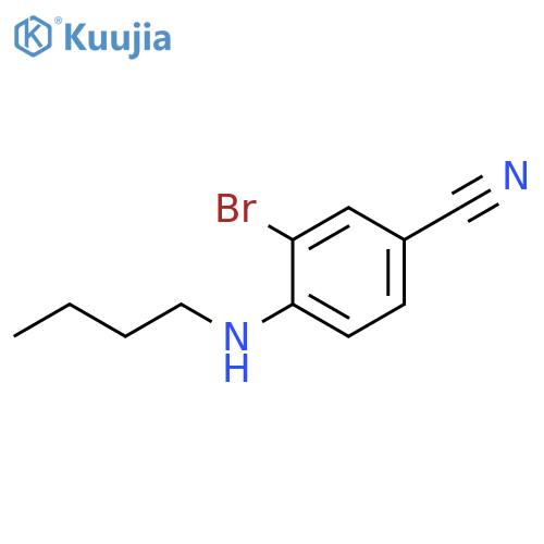 Benzonitrile, 3-bromo-4-(butylamino)- structure