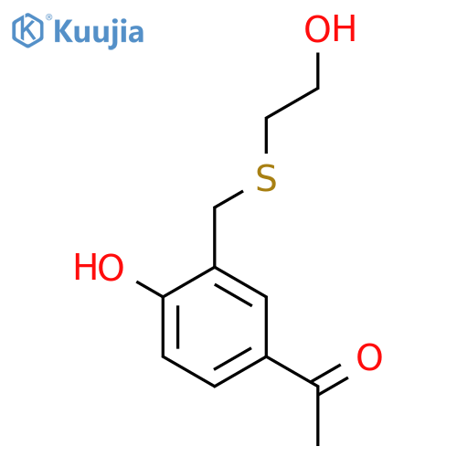 1-(4-Hydroxy-3-{[(2-hydroxyethyl)sulfanyl]methyl}phenyl)ethan-1-one structure