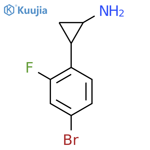 2-(4-bromo-2-fluorophenyl)cyclopropan-1-amine structure