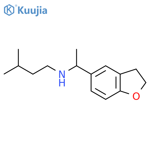[1-(2,3-Dihydro-1-benzofuran-5-yl)ethyl](3-methylbutyl)amine structure