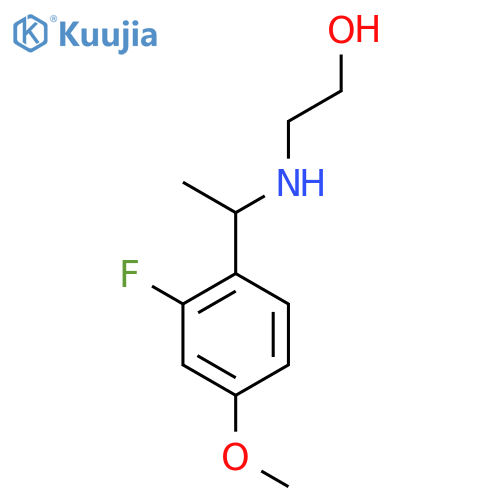 2-{[1-(2-Fluoro-4-methoxyphenyl)ethyl]amino}ethan-1-ol structure