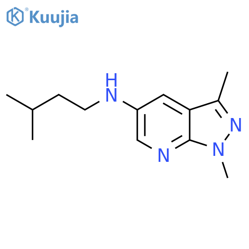 1,3-dimethyl-N-(3-methylbutyl)-1H-pyrazolo[3,4-b]pyridin-5-amine structure