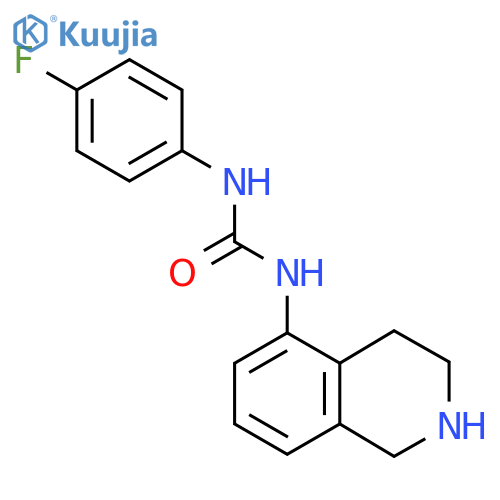 3-(4-Fluorophenyl)-1-(1,2,3,4-tetrahydroisoquinolin-5-yl)urea structure
