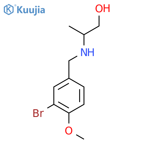 1-Propanol, 2-[[(3-bromo-4-methoxyphenyl)methyl]amino]- structure