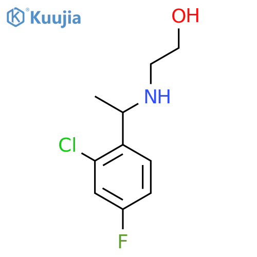 2-{[1-(2-Chloro-4-fluorophenyl)ethyl]amino}ethan-1-ol structure