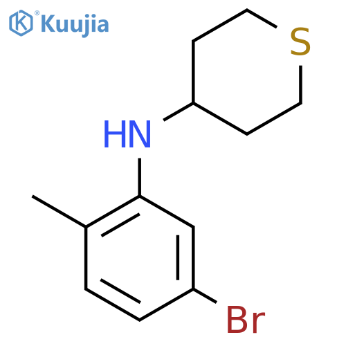 N-(5-bromo-2-methylphenyl)thian-4-amine structure
