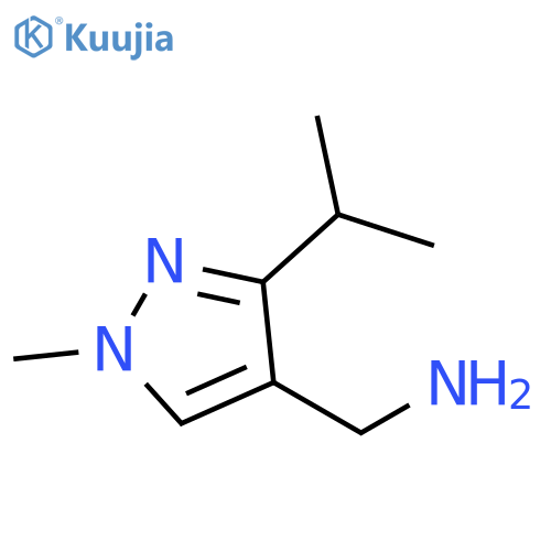 1-Methyl-3-(propan-2-yl)-1H-pyrazol-4-ylmethanamine structure