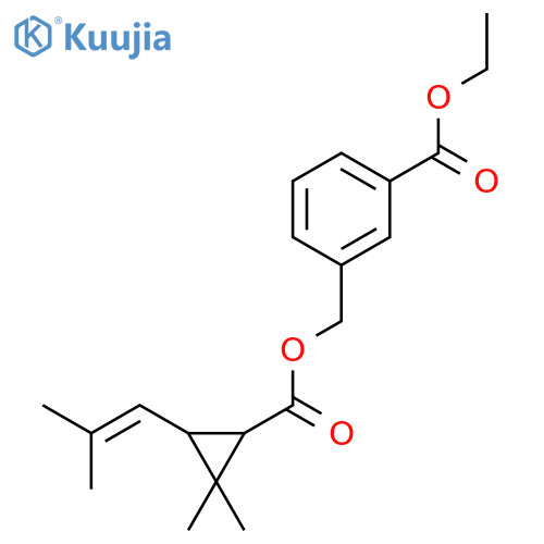 Benzoic acid,3-[[[[(1R,3R)-2,2-dimethyl-3-(2-methyl-1-propen-1-yl)cyclopropyl]carbonyl]oxy]methyl]-,ethyl ester structure