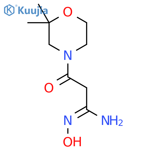 3-(2,2-dimethylmorpholin-4-yl)-N'-hydroxy-3-oxopropanimidamide structure