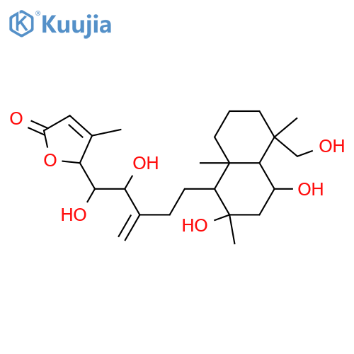 6,8,14,15,23-Pentahydroxy-15-prenyl-13(21),17-labdadien-19,16-olide; (6α,8α,14ξ,15ξ,16S)-form, Stereoisomer structure