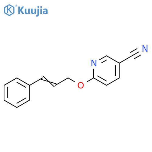 6-(3-Phenylprop-2-en-1-yl)oxypyridine-3-carbonitrile structure