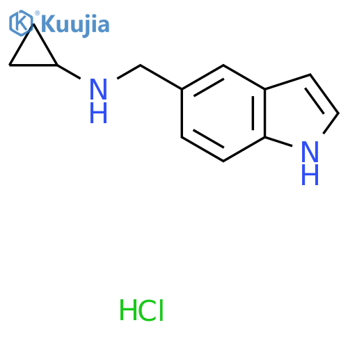 N-(1H-indol-5-ylmethyl)cyclopropanamine hydrochloride structure