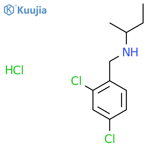 (Butan-2-yl)[(2,4-dichlorophenyl)methyl]amine hydrochloride structure