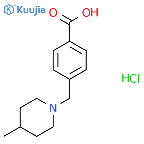 4-((4-Methylpiperidin-1-yl)methyl)benzoic acid hydrochloride structure
