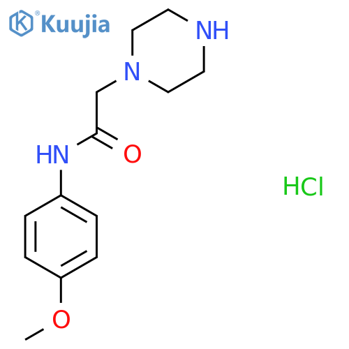 N-(4-methoxyphenyl)-2-piperazin-1-yl-acetamide;hydrochloride structure