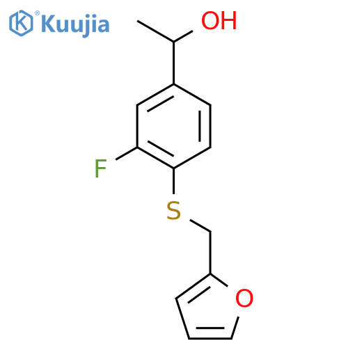 1-{3-Fluoro-4-[(2-furylmethyl)thio]phenyl}ethanol structure