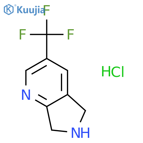 3-(trifluoromethyl)-6,7-dihydro-5H-pyrrolo[3,4-b]pyridine;hydrochloride structure