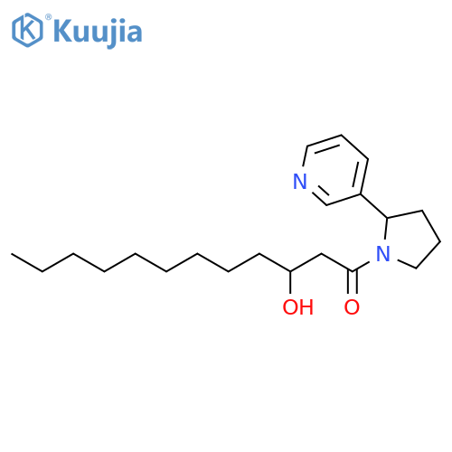 3-hydroxy-1-(2-pyridin-3-ylpyrrolidin-1-yl)dodecan-1-one structure