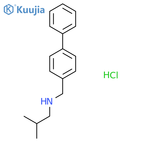(2-Methylpropyl)[(4-phenylphenyl)methyl]amine hydrochloride structure